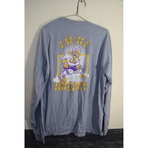 Vtg Louisiana State University ICE HOCKEY Long Sleeve T Tigers Geaux LSU MENS XL